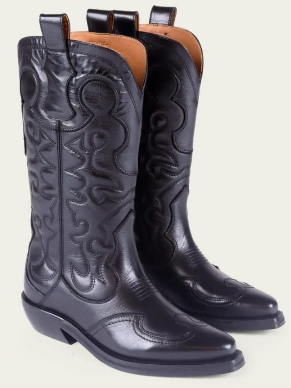 KAANAS Zeke Western Black Boots 9.